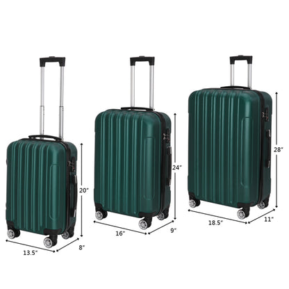 Tri-Size Glide: Universal Alloy Luggage Set
