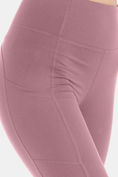 Leggings Depot Wide Waistband High Waist Leggings - Premium Leggings from Trendsi - Just $28.77! Shop now at Handbags Specialist Headquarter