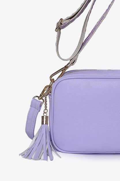 PU Leather Tassel Crossbody Bag - Premium handbags from Trendsi - Just $39.99! Shop now at Handbags Specialist Headquarter