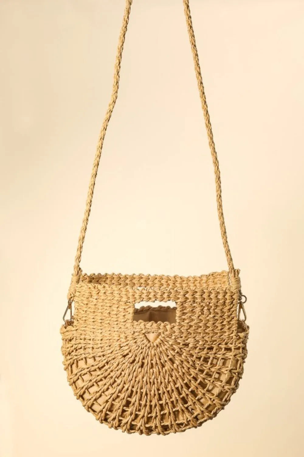 Fame Braided Semi Circle Tote Bag - Premium Tote Bag from Trendsi - Just $31.99! Shop now at Handbags Specialist Headquarter