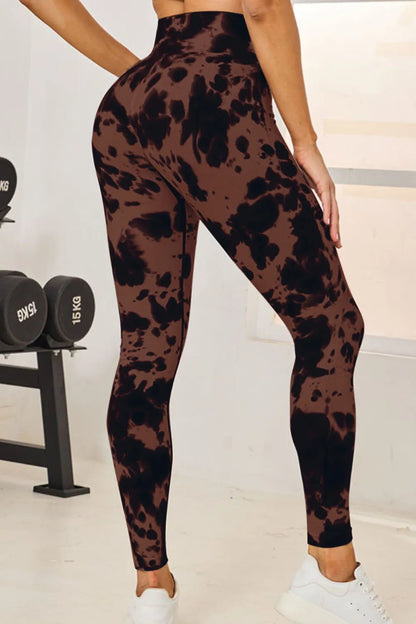 Tie-Dye High Waist Active Leggings - Premium Leggings from Trendsi - Just $47.70! Shop now at Handbags Specialist Headquarter