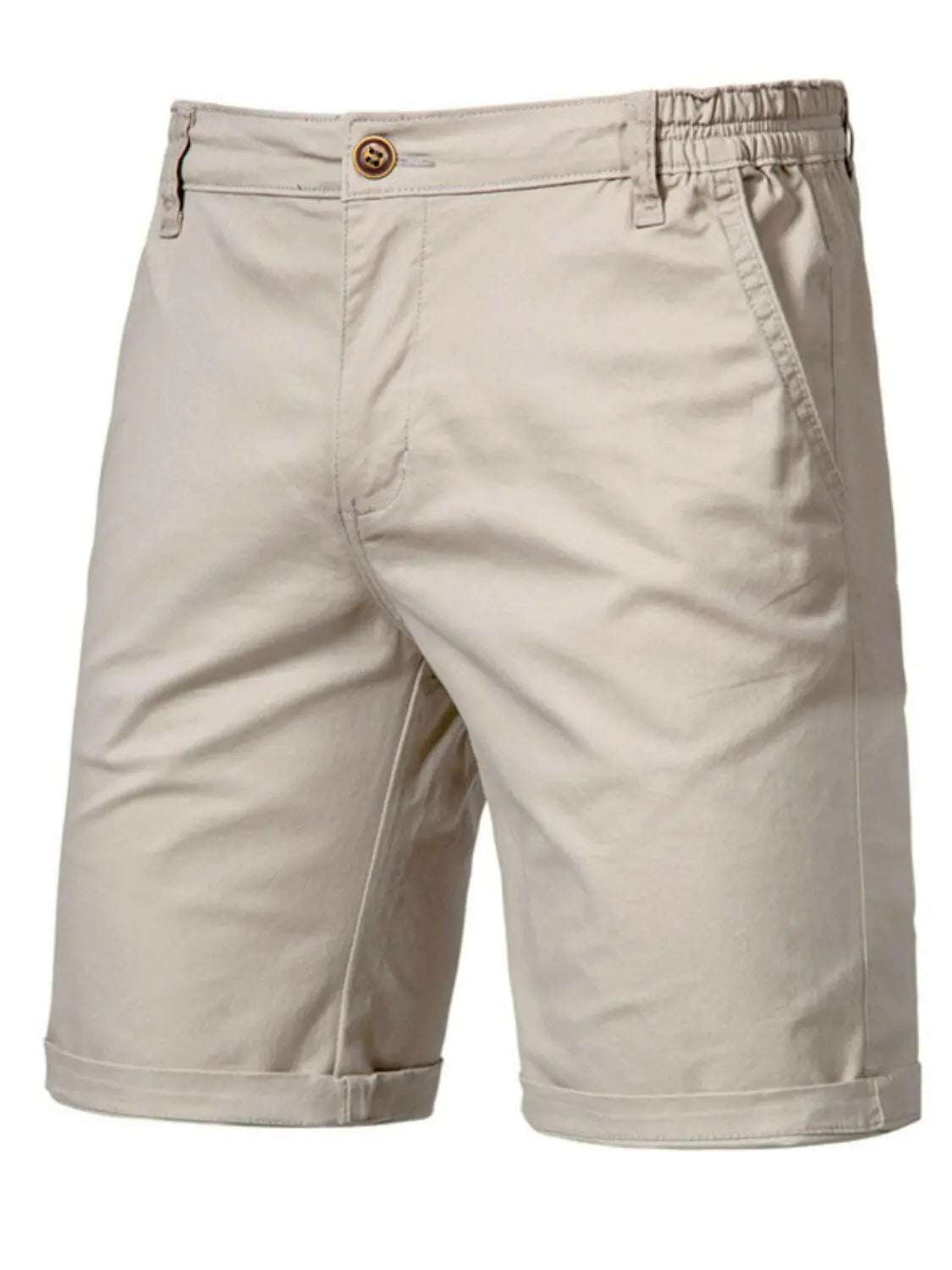 Men's Elastic Waist Shorts with Pockets.