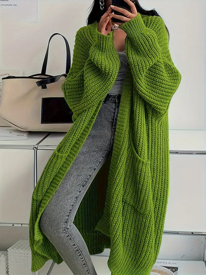 Cozy Seasons: Women's Long Knit Cardigan