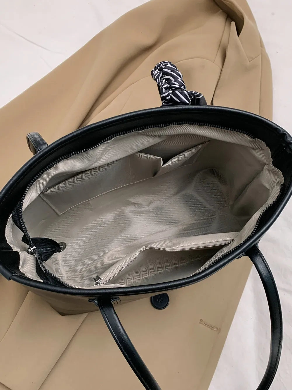 PU Leather Tote Bag - Premium Tote Bag from Trendsi - Just $35.99! Shop now at Handbags Specialist Headquarter