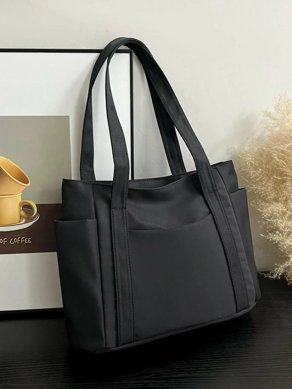 Oxford Cloth Tote Bag with Zipper - Premium Tote Bag from Trendsi - Just $25.64! Shop now at Handbags Specialist Headquarter