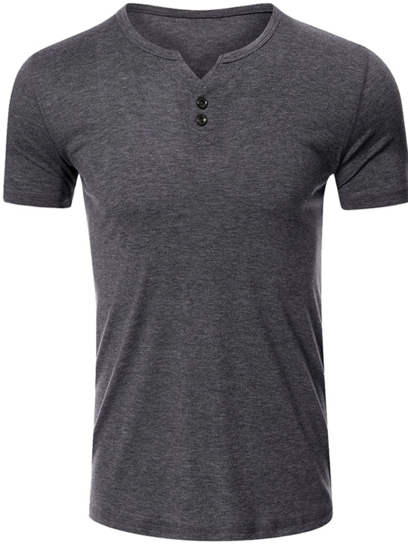 Men's Henley Short Sleeve Polo Top - Premium Men's Polo shirt from Trendsi - Just $30.14! Shop now at Handbags Specialist Headquarter
