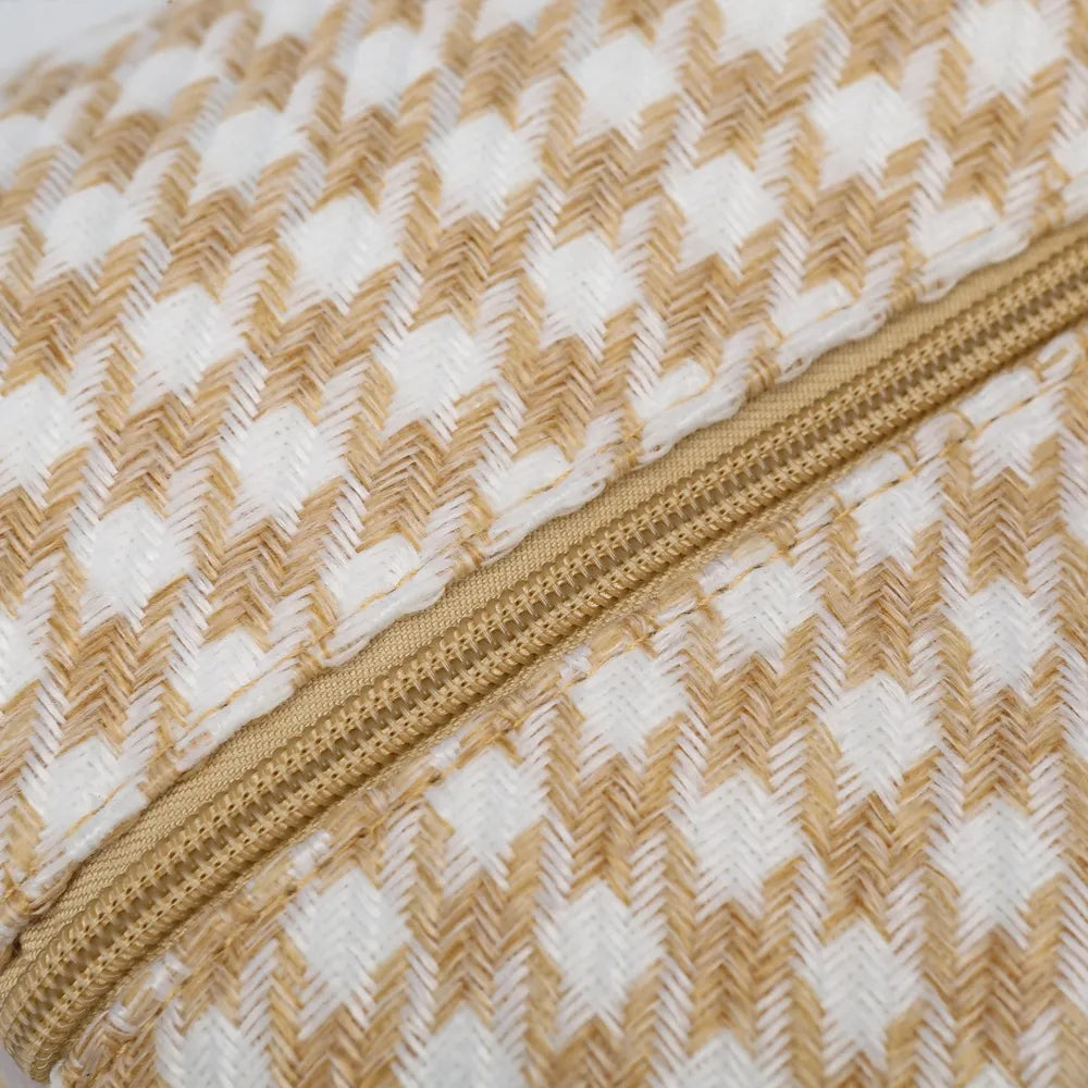 Houndstooth Canvas Travel Bag - Premium travel-bag from Trendsi - Just $44.99! Shop now at Handbags Specialist Headquarter