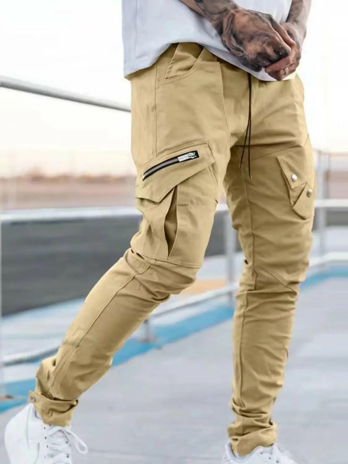 Men's Plus Size Pants with Cargo Pockets.