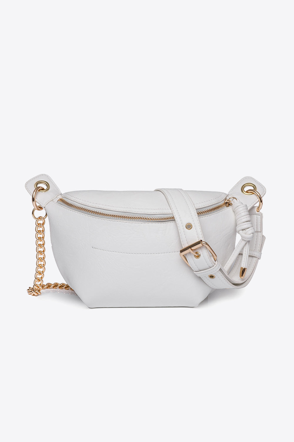 PU Leather Chain Strap Crossbody Bag - Premium Crossbody Bag from Trendsi - Just $35.99! Shop now at Handbags Specialist Headquarter