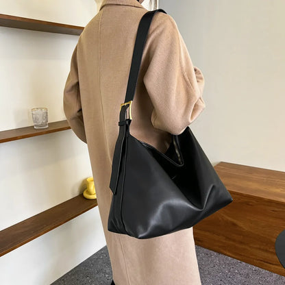 Adjustable Strap PU Leather Handbag - Premium Tote Bag from Trendsi - Just $39.99! Shop now at Handbags Specialist Headquarter