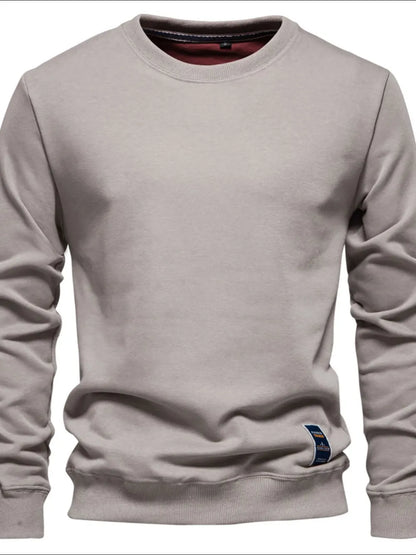 Men's Round Neck Long Sleeve Sweatshirt - Premium Men's Sweatshirts from Trendsi - Just $33.88! Shop now at Handbags Specialist Headquarter