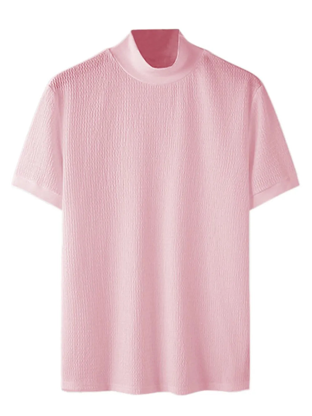 Men's Full Size Mock Neck Short Sleeve T-Shirt Plus Size - Premium Men's Shirts from Trendsi - Just $29.54! Shop now at Handbags Specialist Headquarter