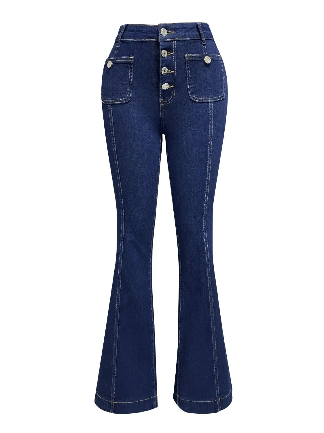 Flare Jeans with Pockets - Premium Women / Jeans & Denim from Trendsi - Just $35.10! Shop now at Handbags Specialist Headquarter