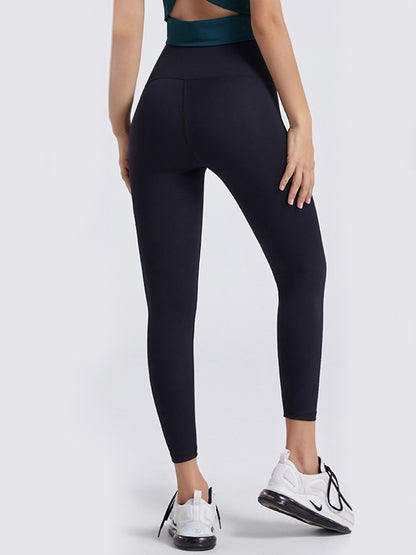Wide Waistband Sports Leggings - Premium Leggings from Trendsi - Just $52.05! Shop now at Handbags Specialist Headquarter