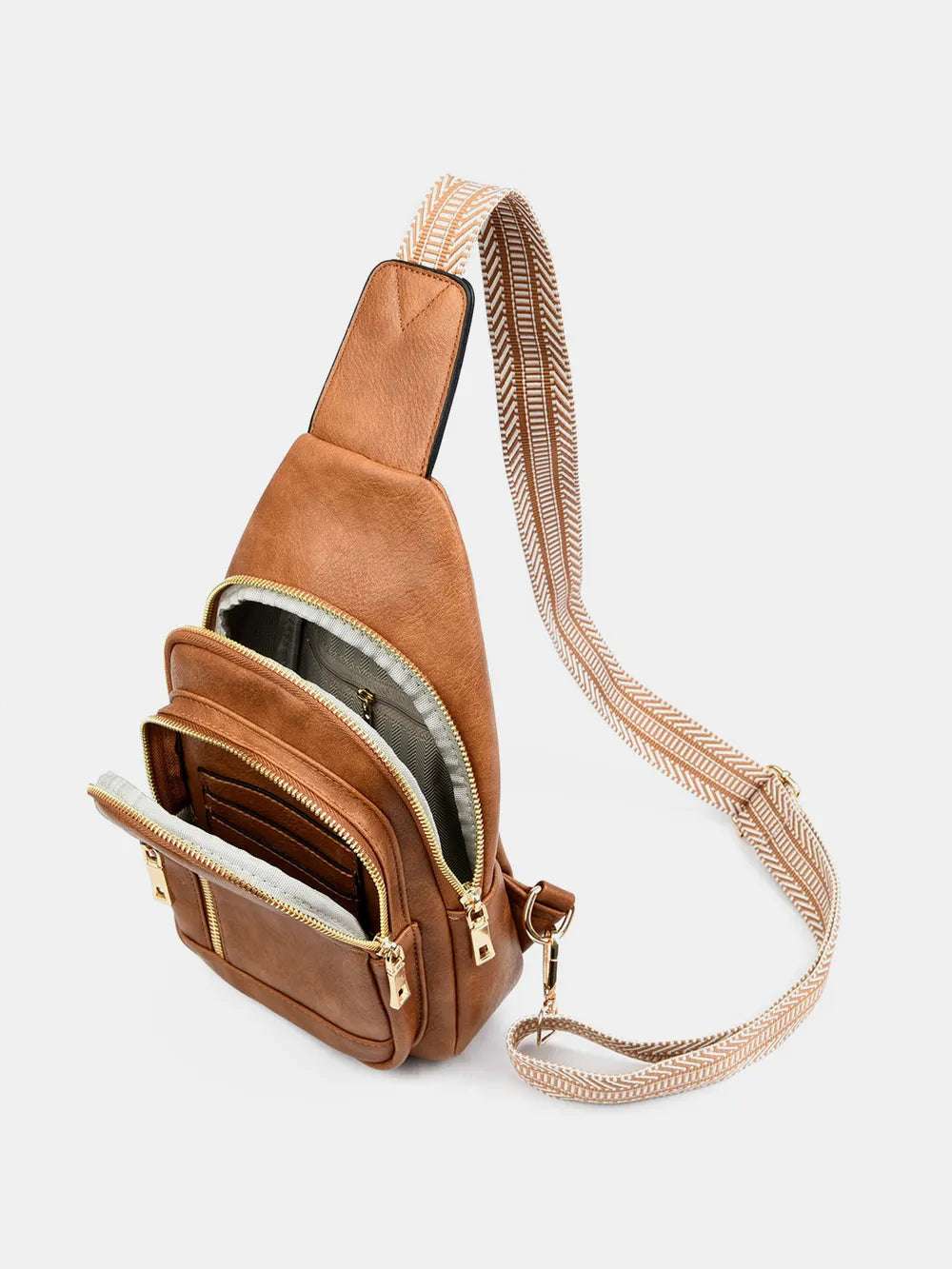 PU Leather Adjustable Strap Crossbody Bag - Premium Crossbody Bag from Trendsi - Just $37.99! Shop now at Handbags Specialist Headquarter