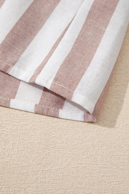 Stripe Button Down Sleeveless Shirt - Premium Women's Down Shirt Tops from Trendsi - Just $17.84! Shop now at Handbags Specialist Headquarter