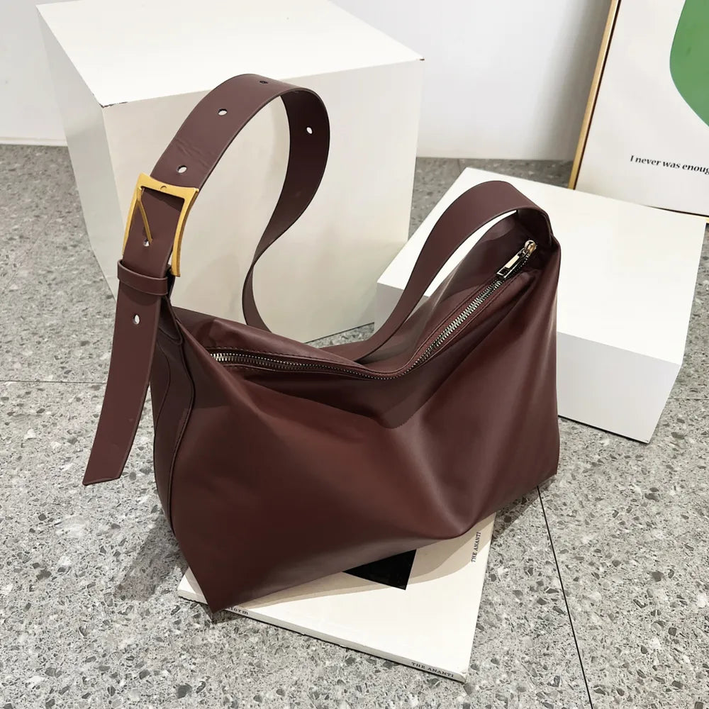 Adjustable Strap PU Leather Handbag - Premium Tote Bag from Trendsi - Just $39.99! Shop now at Handbags Specialist Headquarter