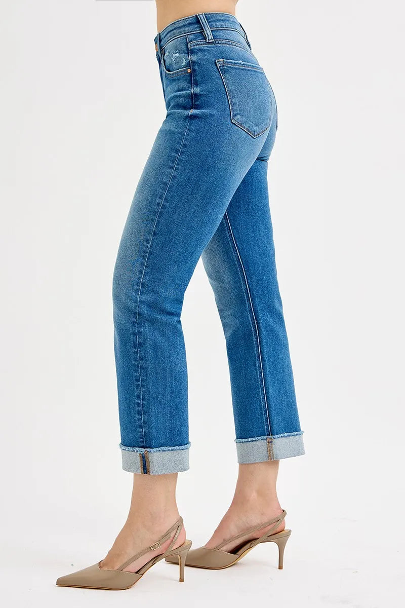 RISEN Full Size High Rise Boyfriend Fit Ankle Jeans Plus SIze - Premium Women / Jeans & Denim from Trendsi - Just $65.99! Shop now at Handbags Specialist Headquarter