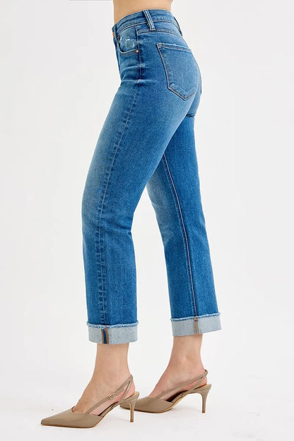 RISEN Full Size High Rise Boyfriend Fit Ankle Jeans Plus SIze - Premium Women / Jeans & Denim from Trendsi - Just $65.99! Shop now at Handbags Specialist Headquarter