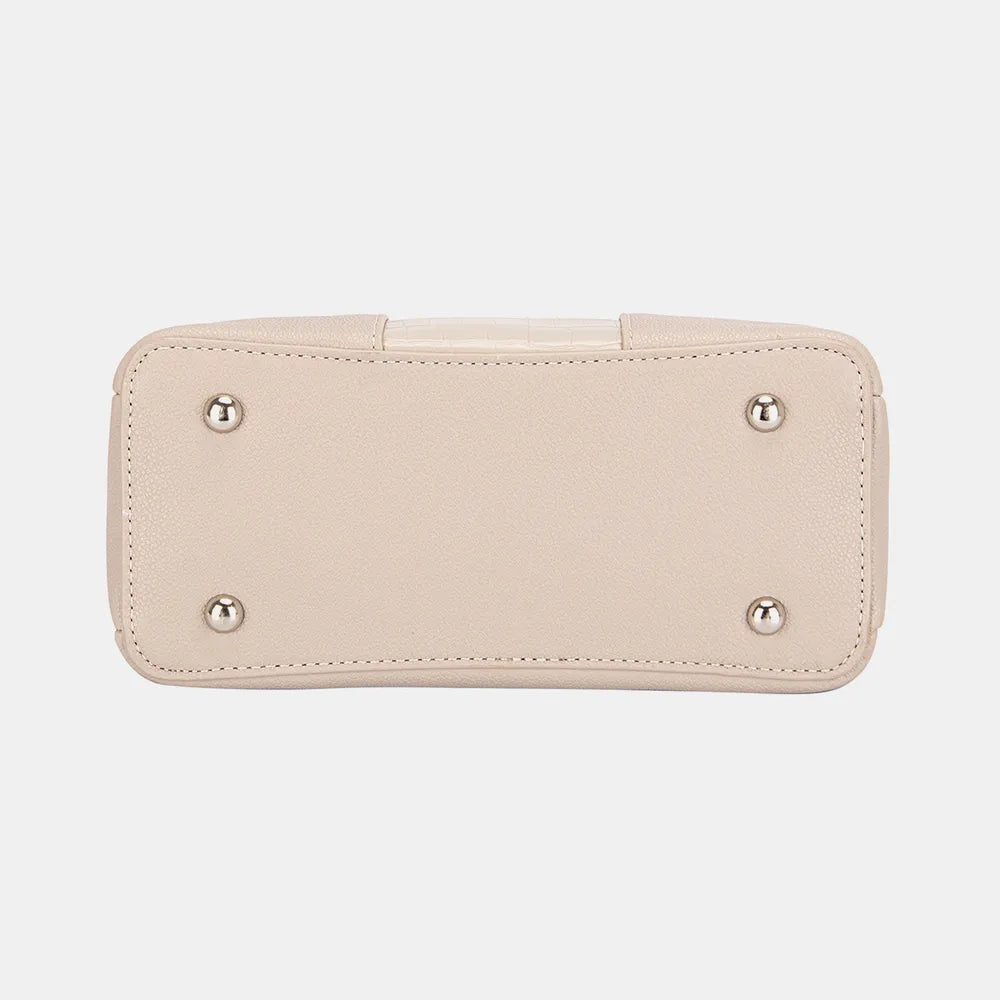David Jones PU Leather Crossbody Bag - Premium Crossbody Bag from Trendsi - Just $39.99! Shop now at Handbags Specialist Headquarter