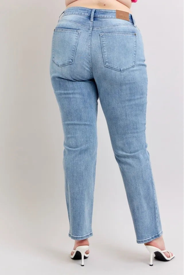 Judy Blue Plus Size High Waist Dad Jeans - Premium Women / Jeans & Denim from Trendsi - Just $69.99! Shop now at Handbags Specialist Headquarter