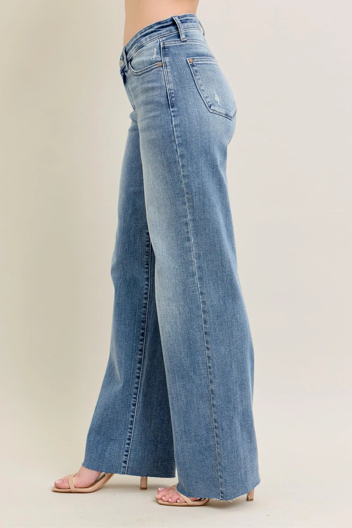 Judy Blue Full Size V - Front Baggy Jeans Plus Size - Premium Women / Jeans & Denim from Trendsi - Just $72.99! Shop now at Handbags Specialist Headquarter