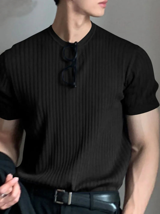 Men's Full Size Round Neck Short Sleeve T-Shirt Plus Size - Premium Men's Shirts from Trendsi - Just $29.54! Shop now at Handbags Specialist Headquarter
