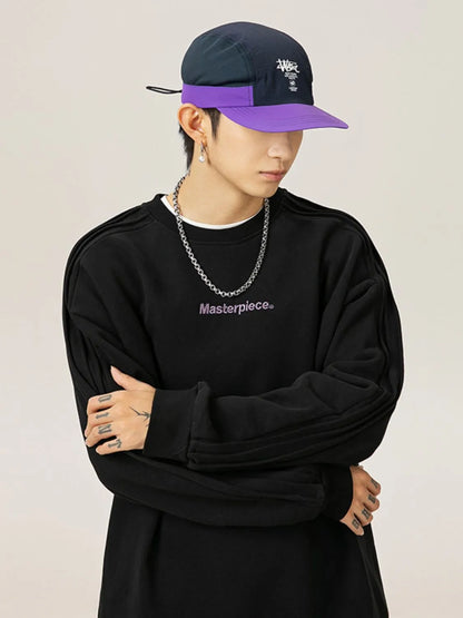 Men's Letter Round Neck Long Sleeve Sweatshirt - Premium Men's Sweatshirts from Trendsi - Just $44! Shop now at Handbags Specialist Headquarter