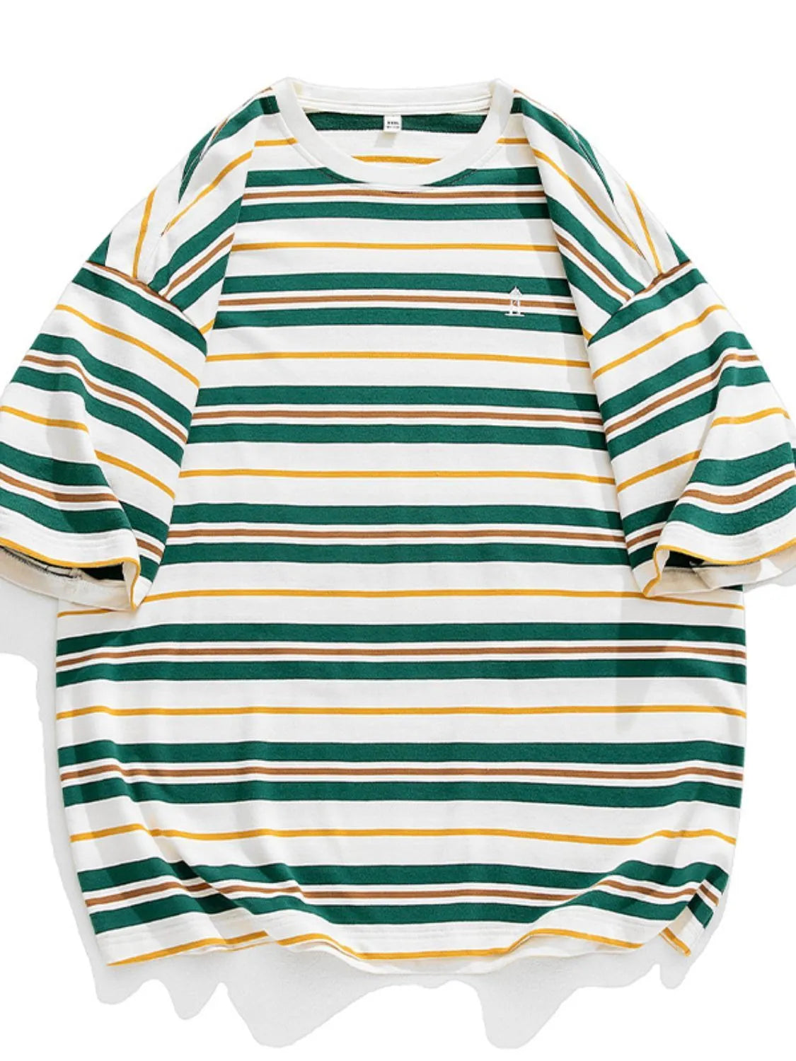 Men's Plus Size Basic style Round Neck Striped T-Shirt - Premium Men's T-Shirt from Trendsi - Just $33.99! Shop now at Handbags Specialist Headquarter
