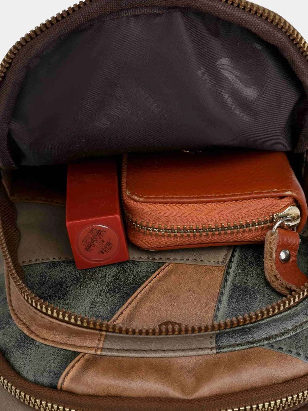 PU Leather Color Block Crossbody Bag - Premium Crossbody Bag from Trendsi - Just $29.99! Shop now at Handbags Specialist Headquarter