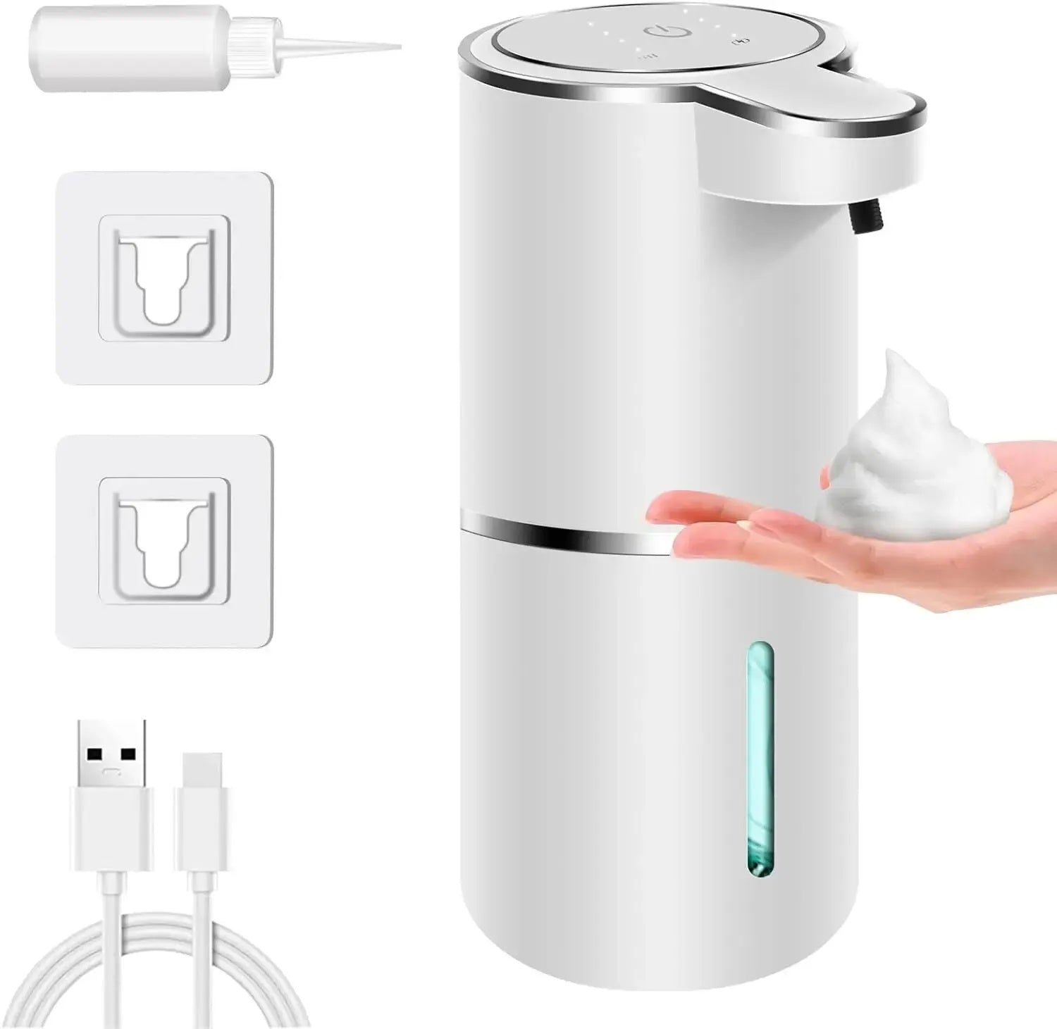 Automatic Soap Dispenser Touchless Foaming Soap Dispenser 380ml USB Rechargeable Electric 4 Level Adjustable Foam Soap Dispenser - Premium  from Big Saves Store - Just $49.99! Shop now at Handbags Specialist Headquarter
