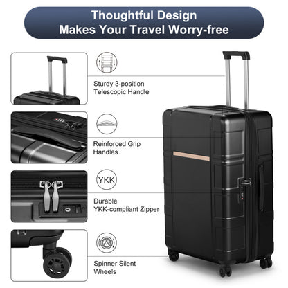 JetBlack Trio: Silent Spinner Luggage Set