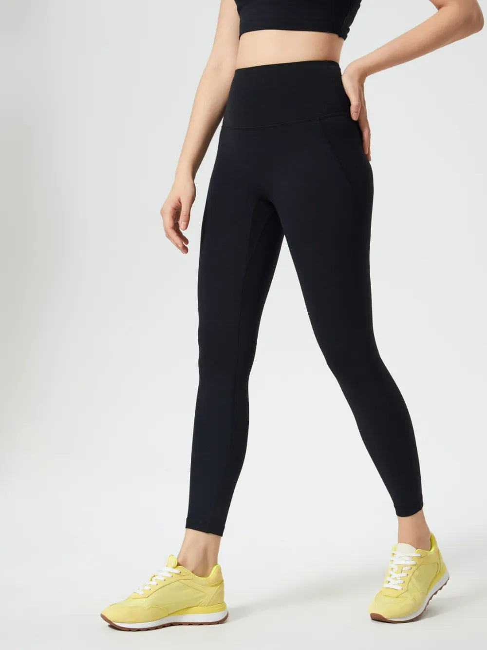 Millennia Wide Waistband Active Leggings - Premium Leggings from Trendsi - Just $40.95! Shop now at Handbags Specialist Headquarter