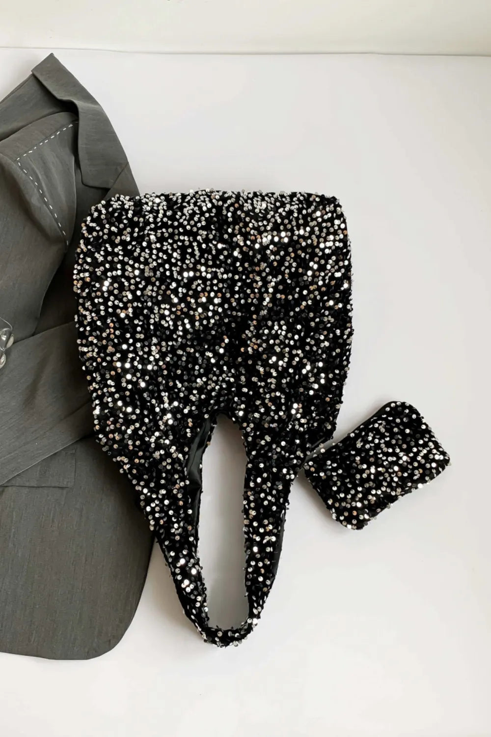 Sequin Polyester Handbag - Premium Tote Bag from Trendsi - Just $32.99! Shop now at Handbags Specialist Headquarter