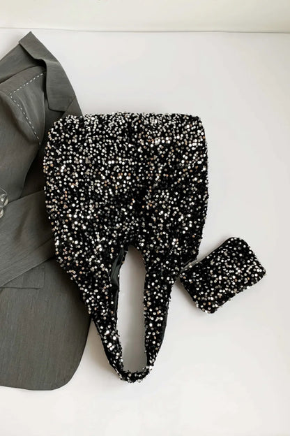 Sequin Polyester Handbag - Premium Tote Bag from Trendsi - Just $32.99! Shop now at Handbags Specialist Headquarter