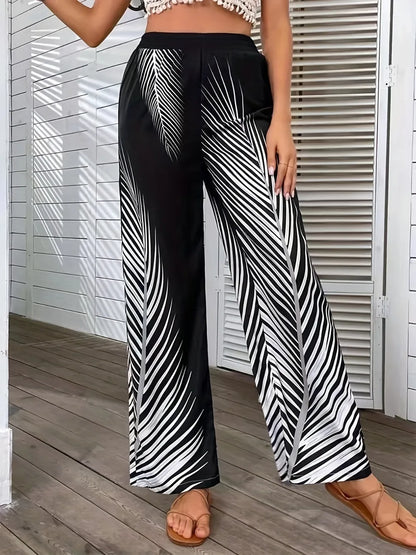 Printed Wide Leg Pants - Premium Women Pants from Trendsi - Just $26.99! Shop now at Handbags Specialist Headquarter