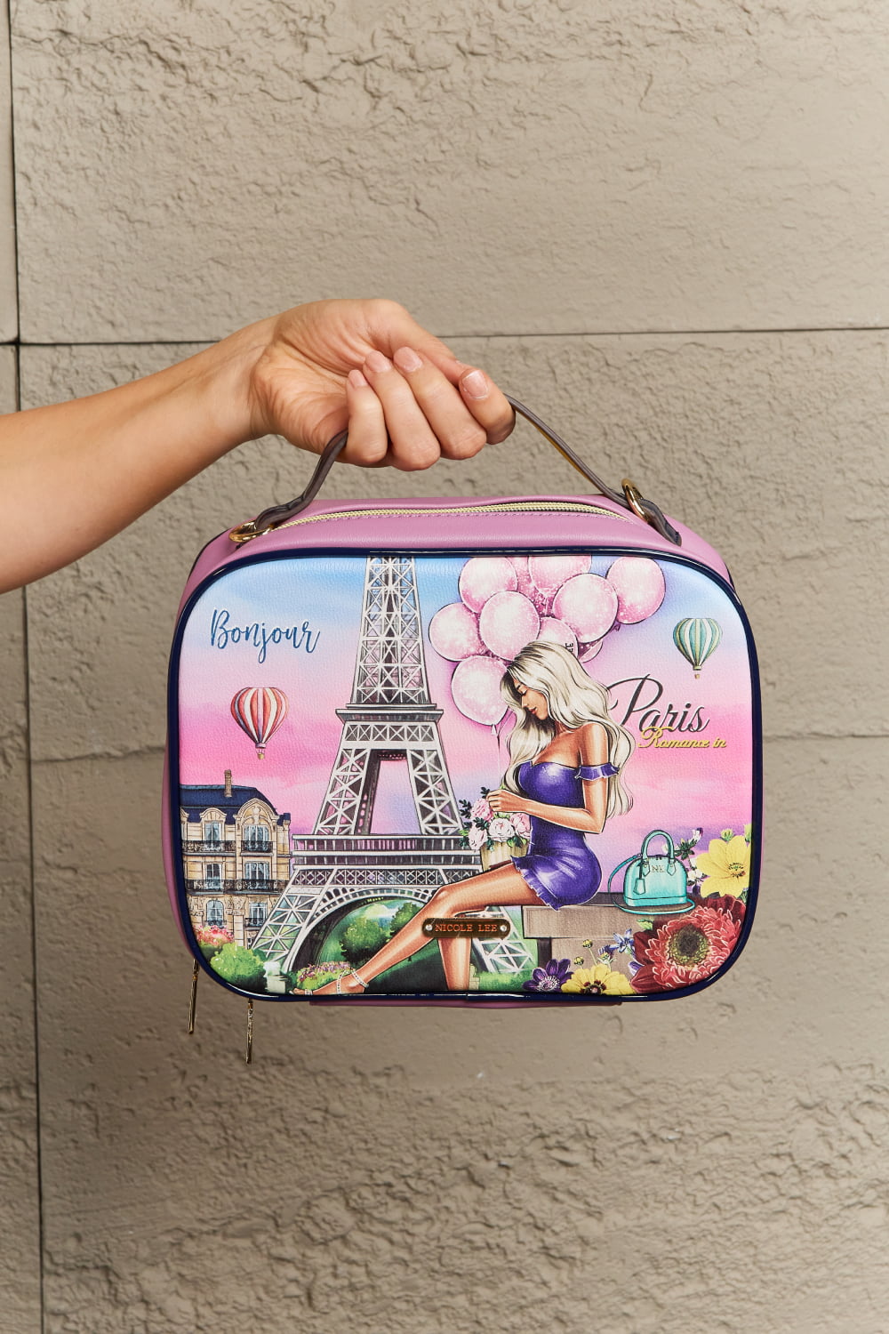 Nicole Lee USA Printed Handbag with Three Pouches - Premium Handbags from Trendsi - Just $39.99! Shop now at Handbags Specialist Headquarter