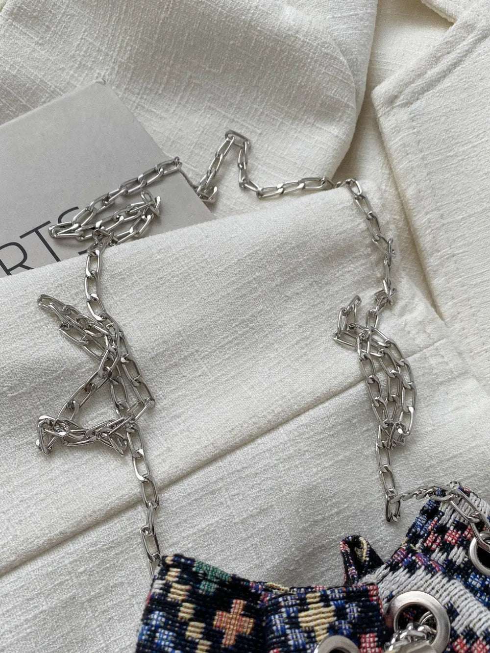 Printed Chain Bucket Bag - Premium Crossbody Bag from Trendsi - Just $19.99! Shop now at Handbags Specialist Headquarter