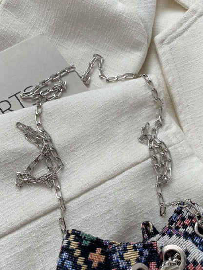 Printed Chain Bucket Bag - Premium Crossbody Bag from Trendsi - Just $19.99! Shop now at Handbags Specialist Headquarter