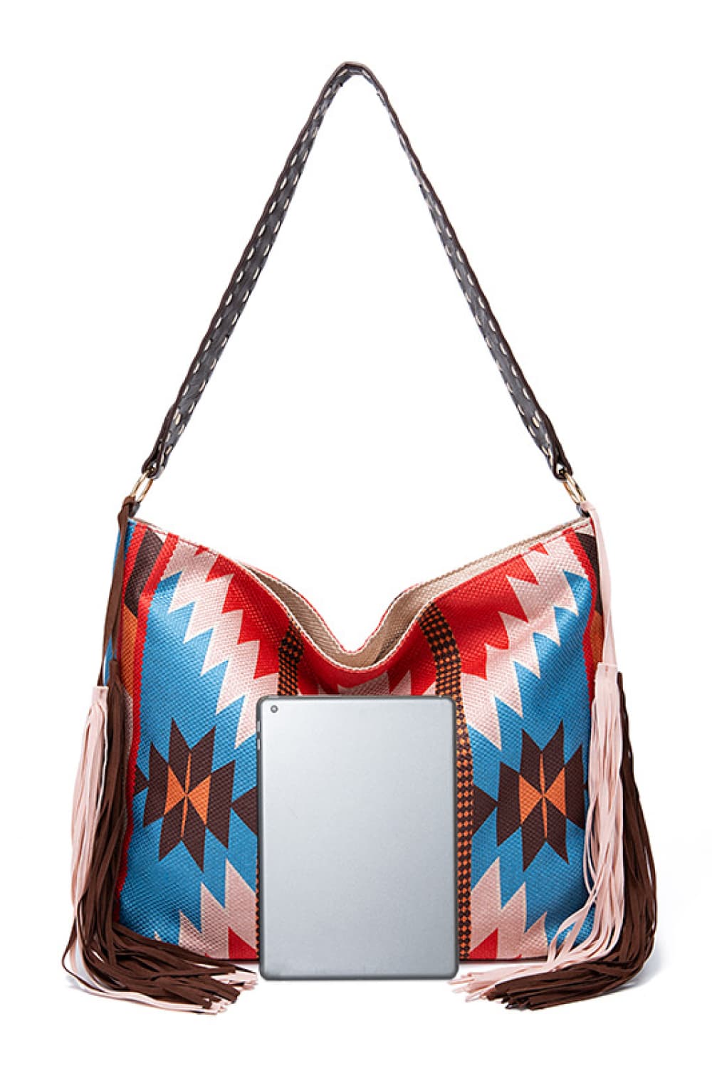 Geometric Canvas Tote Bag - Premium Tote Bag from Trendsi - Just $48.99! Shop now at Handbags Specialist Headquarter