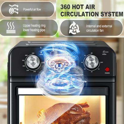 CrispMaster 12.5 Qt Dual Knob Air Fryer Oven