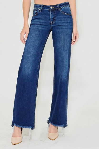 RISEN Full Size Low Rise Wide Leg Jeans Plus Size - Premium Women / Jeans & Denim from Trendsi - Just $67.99! Shop now at Handbags Specialist Headquarter