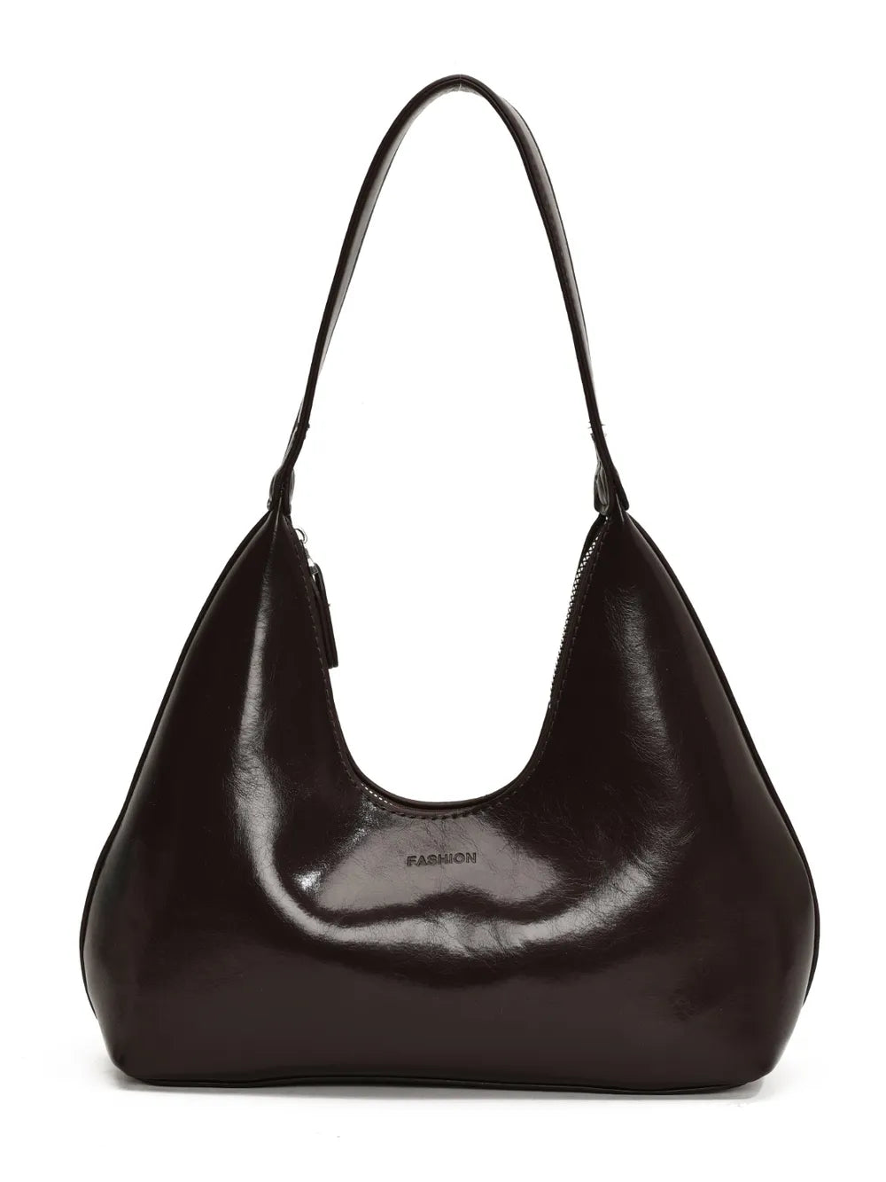 PU Leather Moon Shape Shoulder Bag - Premium Tote Bag from Trendsi - Just $39.99! Shop now at Handbags Specialist Headquarter