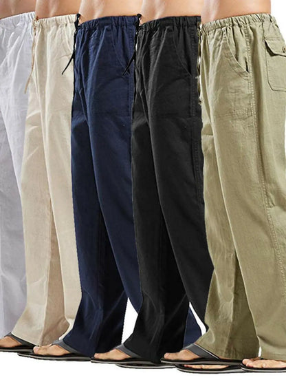 Men's Full Size Drawsting Straight Leg Pants Plus Size.