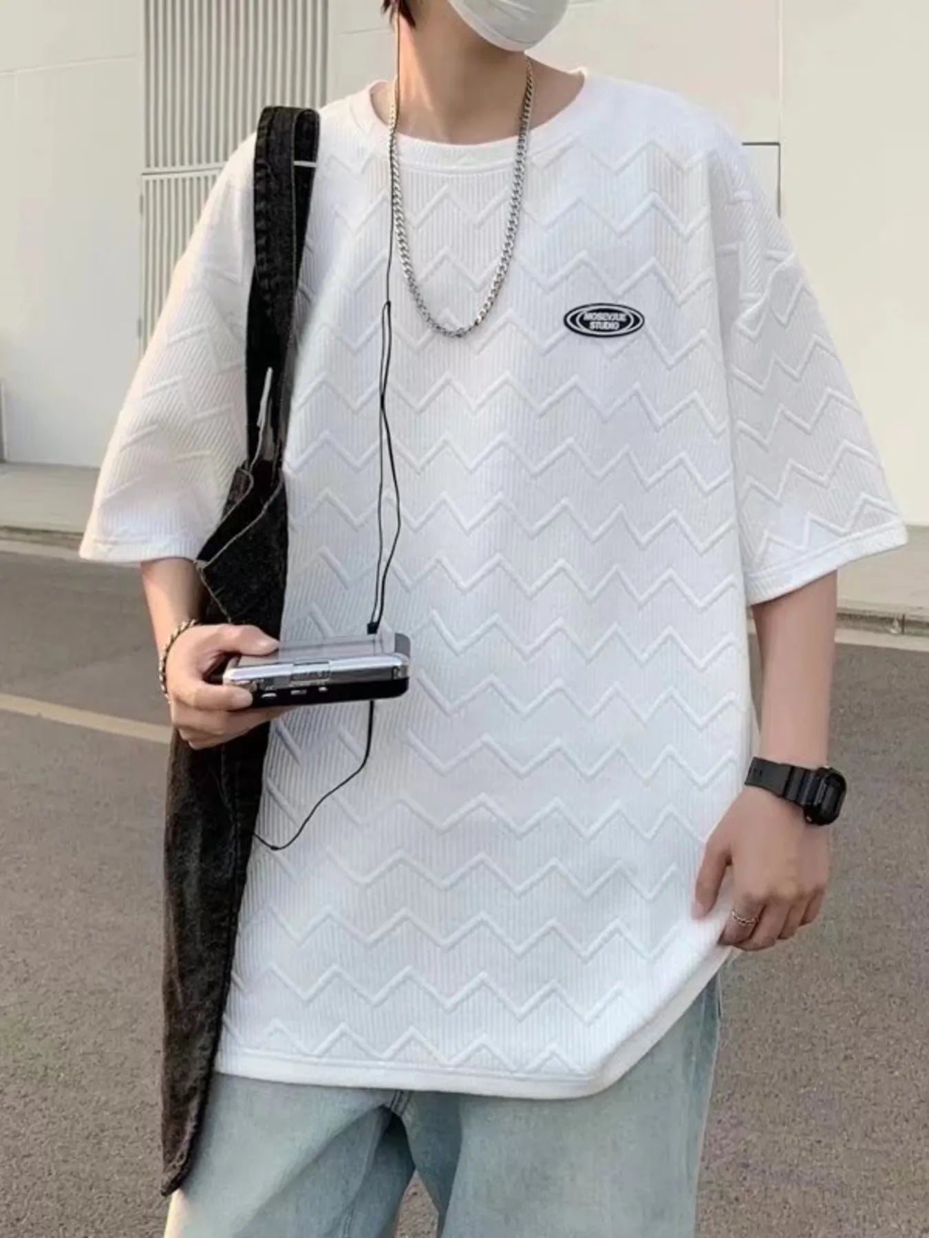 Men's Full Size Round Neck Half Sleeve T-Shirt Plus Size - Premium Men's T-Shirt from Trendsi - Just $18.99! Shop now at Handbags Specialist Headquarter