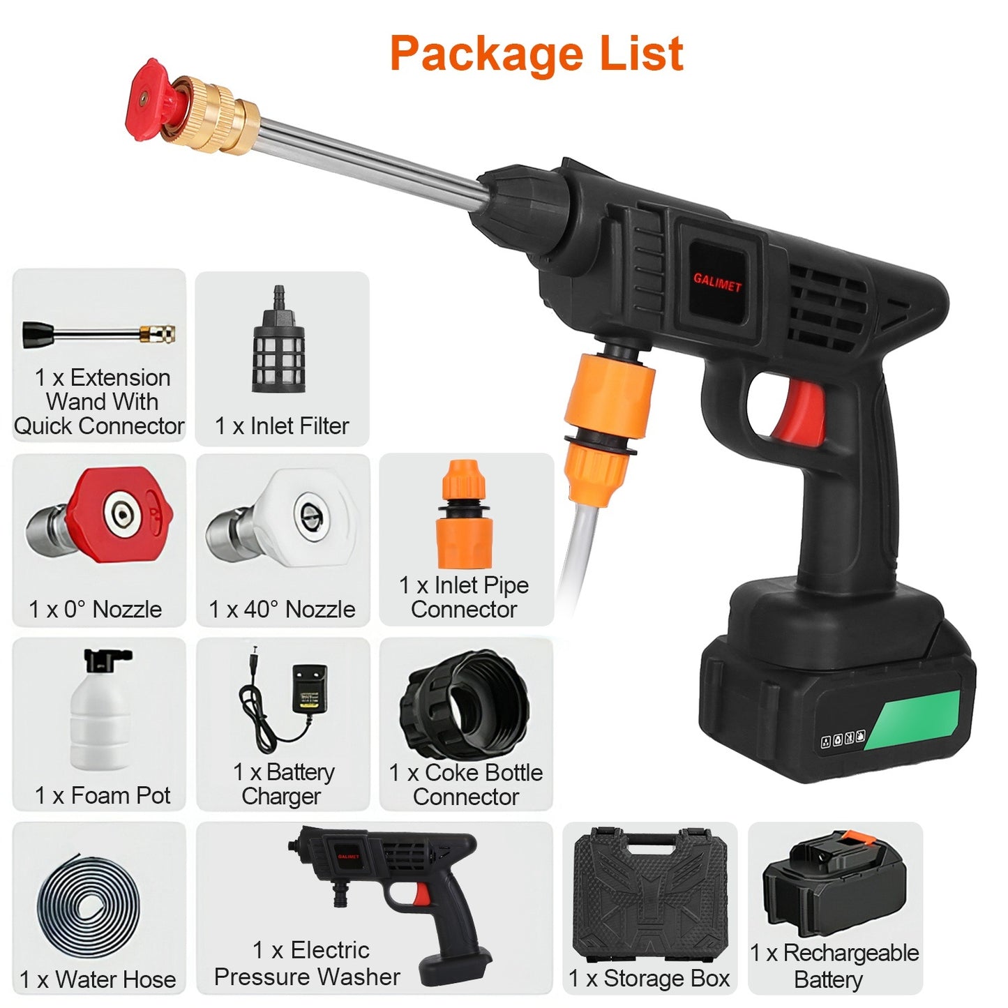 JetStream 48V Cordless Power Washer 363PSI with Battery