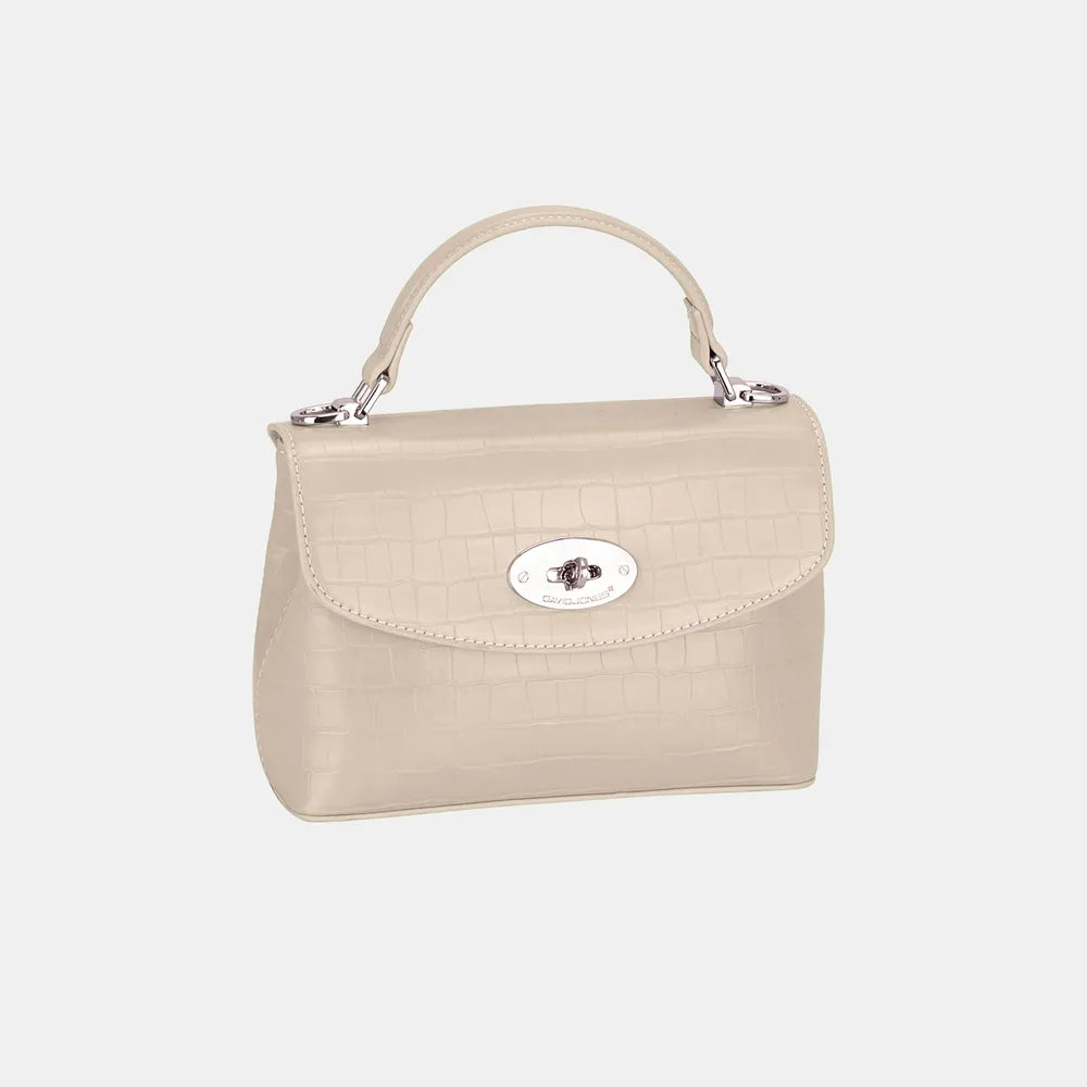 David Jones Texture PU Leather Handbag - Premium Tote Bag from Trendsi - Just $40.99! Shop now at Handbags Specialist Headquarter