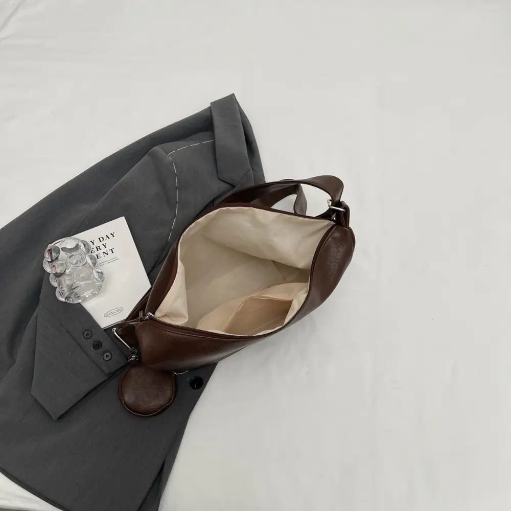 PU Leather Crossbody Bag with Small Purse - Premium handbags from Trendsi - Just $28.99! Shop now at Handbags Specialist Headquarter