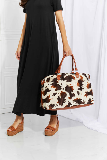 Animal Print Plush Weekender Bag - Premium Weekender Bag from Trendsi - Just $54.99! Shop now at Handbags Specialist Headquarter
