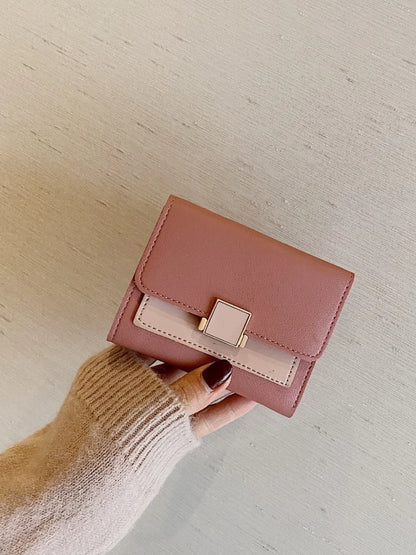 Contrast PU Leather Wallet - Premium Wallet from Trendsi - Just $19.99! Shop now at Handbags Specialist Headquarter